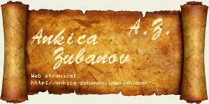 Ankica Zubanov vizit kartica